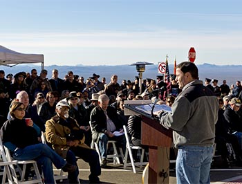 Governor Doug Ducey speaking at the grand opening event