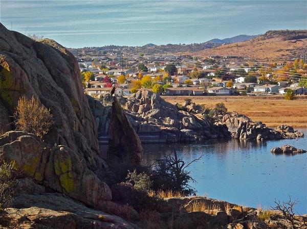 View of the surrounding community from the Willow Lake Loop Trail